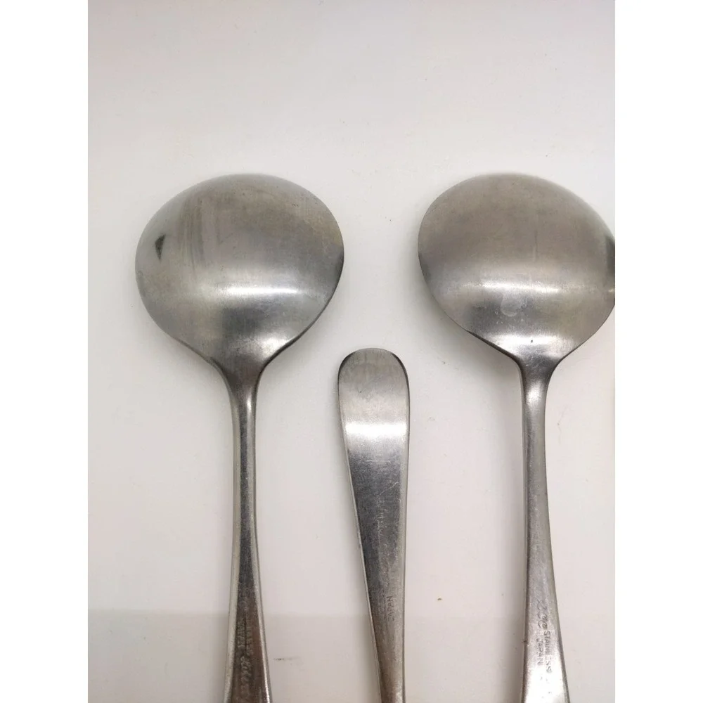 Supreme Cutlery Towle Japan Liberty Bell Stainless Steel Soup Spoon Set of (8)